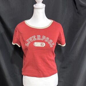 Five Star Red T-Shirt with White Text